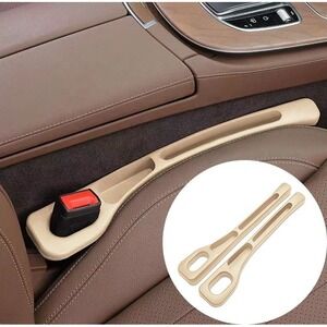 2 Pack Car Seat Gap‎ Filler Console Side Organizer with Phone Holder-BEIGE